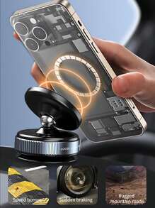 Soporte universal para teléfono con ventosa de succión - Fijación fuerte, rotación de 360°, carga de 7 kg, perfecto para navegación, imanes N52 para estabilidad, ángulo ajustable, diseño compacto, se adapta a teléfonos grandes, uso versátil en automóviles, SUV y camiones, ideal para viajes, compatible con iPhone, teléfonos Android, regalo para cumpleaños, familia, amigos, magnético, accesorios para autos, soporte para teléfono de coche