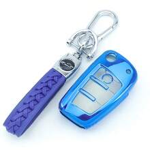 1pc New TPU Car Key Case With Keychain Cover Shell For Audi For A3 For A6 For C5 For C6 For Q3 For Q2 For Q7 For TT For TTS For R8 For S3 For S6 For RS3 For RS6 For A4 Protector Accessories - Keychain 2 - View 14