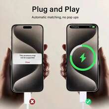 PD 60W 双 USB C 快速充电线适用于 16/15 Pro Max Plus 适用于三星 POCO Type C 转 Type C 快速充电器编织线数据线带盒 Nan