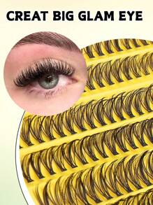 Wimpernkläppchen-Falsche Wimpernverlängerung, 200 Clusters individuelle Wimpern-Extensions, D-Ringel-Cluster-Wimpernverlängerung 8-16 mm, wiederverwendbare flauschige individuelle Wimpern-Cluster - DIY-Wimpern für Anfänger, Geschenke zum Valentinstag für junge Mädchen