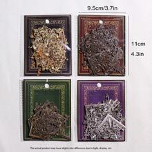 24 peças de adesivos de canto para scrapbook, material de papel para scrapbooking, arte, colagem, papelaria, planejador, decoração, diário, adesivos de lixo