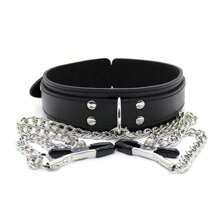 1pc Adult Products Erotic Collar Nipple Clip Punishment Leash Femdom Props Male And Female Masochistic Breast Sm Product