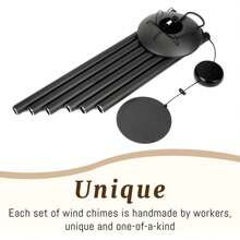 28" Wind Chimes For Outside With Clear & Crisp Sound, Coolest Metal Windchimes Outdoors With Pine Wood Striker, Unique Gift For Mom, Garden Decoration(Black)