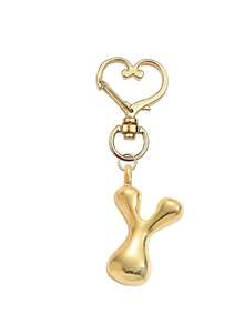 Colgante de letras del alfabeto en forma de burbuja lindas charms - Colgante de cristal de la suerte, letras de amor con cierre dorado de A a Z, colgante de aleación brillante para bolso y mochila - Regalo perfecto para cumpleaños y ocasiones especiales, llavero anillo colgante para bolso mochila coche, accesorios de billetera y bolso para mujeres y niñas - Dorado - Ver 12