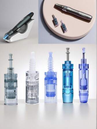 20/10/5/1PC Original Micro Needle Cartridge Electric Microneedle Disposable Replacement Parts,Microneedling Pen Replacement Cartridges For A20/A10/A9/A8S/A6/A1/M8/M8S/M7/M5/M7S/N2 Bayonet MTS Disposable Replacement,Derma Pen Needles(Bayonet Slot)
