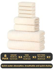 8 قطع مجموعة [4 مناديل + 2 منشفة يد + 2 منشفة حمام] مجموعة منشفات من الفليس المرجاني الأوروبي الزهري، ناعمة ورقيقة وصديقة للبشرة، منشفات امتصاص العرق للرياضة، فائقة الامتصاص وسريعة التجفيف، أغطية حمام مناسبة للجنسين، مناسبة للمنزل والنوم والجيم والحمام والمطبخ والشاطئ والسباحة والساونا و الشكر وعيد الهالوين، منشفات استحمام لصالون التجميل والفنادق والرياضة والمستلزمات المنزلية