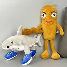 Figura rellena de Tung Tung Sahur y peluche de tiburón Tralalo - Divertido juguete de felpa con meme viral, muñeca coleccionable italiana linda para fans de anime, niños y adultos, regalos suaves y abrazables - Multicolor - Ver 2