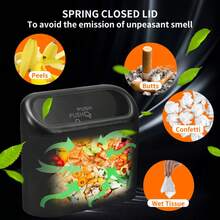 BMW 迷你垃圾桶带盖，旋转式防臭垃圾桶，含 1 卷垃圾袋，耐用铝合金，带装饰性自粘贴纸，3D 创意刻字贴纸，适用于各种车辆，垃圾回收，也适合 1 3 5 7 2 4 6 X 系列、X1 X3 X5 X6 X4 和小型车，办公室和家庭储物盒，是新年、情人节、复活节、感恩节和圣诞节的理想礼物 - 黑色 - 查看 6