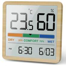 1 chiếc nhiệt kế và ẩm kế kỹ thuật số, máy đo nhiệt độ và độ ẩm trong nhà cầm tay, độ chính xác cao, dùng để kiểm soát khí hậu trong nhà, giám sát chất lượng không khí, theo dõi khí hậu tại nhà, văn phòng, phòng ngủ và nhà kính. - Nhiều màu - Xem 13