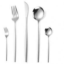 Set Peralatan Makan Stainless Steel 30 Buah, Perlengkapan Sekolah - Perak - View 6