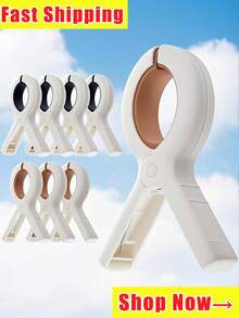 Beach Towel Clips Towel Holder Clothes Pins Clothes Pegs Chair Clips Hanging Clip Clamps .Extra Large Beach Towel Clips , 5.1 Inch Towel Clips For Beach Chairs Cruise Heavy Duty, Towel Holder Clips For Clothes Pool Boat, 2 Colors Khaki And Blue. - Multicolor - View 10