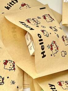 Sanrio 5/10 pezzi di borsette di stoccaggio in pelle di mucca a tema Hello Kitty, borsette per bracciali, borse carino da cartone animato, buste regalo, buste a bolle autoadesive, buste per imballaggio e stoccaggio