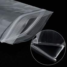 20/50/100pcs/Bag 4*6/5*7/6*8/7*10/8*12cm Zipped Lock Reclosable Plastic Poly Clear Bags Bulk Jewelry Craft Accessory Packaging - White and Transparent - View 3