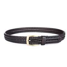 Men Genuine Leather Braided Belts Webbing High Quality Braided Vintage Belt For Men Gold Pin Buckle Casual For Jeans Strap