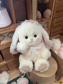 1pc Lilian Floppy Ear Rabbit DIY Handmade Craft Kit, Cloth Plush Doll Rabbit Gift, Holiday Gift, Birthday Gift, Decor, Cute Appearance, Gift, Doll, Game