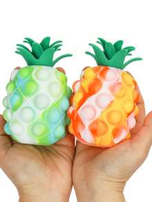 3D Ananas Quetschspielzeug, Bubble Pop Stressabbau Spielzeug, Fingerspielzeug, modisches Bubble-Popping-Spiel für Erwachsene und Kinder, Partydekoration Geschenk zu Weihnachten, Halloween, Entspannungsspielzeug für Jungen und Mädchen