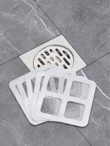 50 piezas Tapa de filtro de drenaje, utilizada para obstrucciones de cabello, pantalla de filtro de silicona a prueba de moscas, para baño y cocina del hogar, anti cucarachas y anti olores