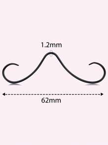 CIZME Different Style Nose Ring, Black Red Nose Ring Septum Horseshoe Earring Eyebrow Lip Helix Tragus Cartilage Piercing Ring, Mustache Shape Nose Piercing, Tongue Ring, Fake Nose Ring CZ African Nose Cuffs, Nose Rings Clip On Nose Jewelry For Woman Gift For Party
