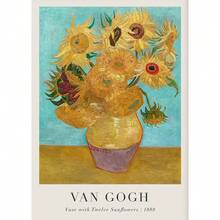 1/3 件梵高世界名画海报和版画男士肖像油画墙面艺术画家居酒吧房间装饰无框复古画框复古文学画框复古