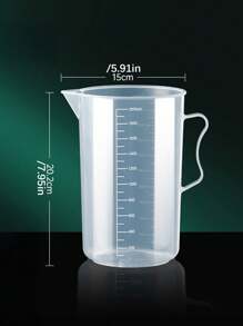 1pc Plastic Measuring Cup With Scale, Household Scale Cup, Kitchen Liquid Measuring Cup, Multi-Function Baking Cooking Measuring Cup, Kitchen Essential Tools, Kitchen Supplies, Household Supplies