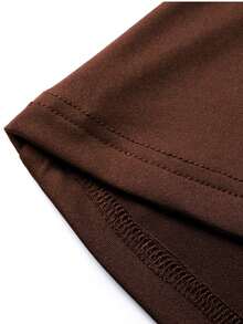 Women's Elegant Fitted Knit Dress | Sleeveless Bodycon Round Neck | Suitable For Wedding Guests, Parties, Dinners, Dates And Valentine's Day, Spring/Summer 2026 - Brown - View 9