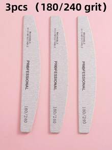 3/5/10/20/50pcs Nail File,100/180 Grit Emery Boards For Nails, Zebra Doubled Sides Washable Coarse Nail Files For Acrylic And Extension Nail Removal Nail Care Manicure Kit Salon Home Use - Grey - View 12