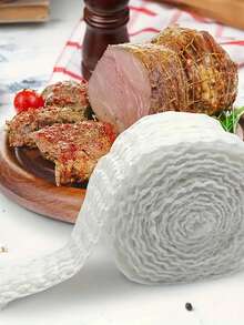 1m/2m/5m White Mesh Net Tube, Elastic Meat Net Roll, Suitable For Beef, Sausage, Ham, Durable Kitchen Smoked & Cooking Accessory