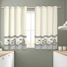 Printed Kitchen And Window Curtain 2.00 X 1.50 - Bird In the Cage - View 2