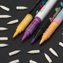 100 piezas de repuesto de puntas de pincel para marcadores acrílicos GuangNa, para manualidades de arte y papelería