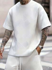 Camiseta Casual de Manga Curta com Gola Redonda para Esportes ao Ar Livre Masculinos, Nova Chegada na Primavera/Verão