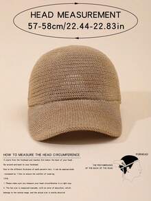 1 szt. Unisex koreański styl koronkowa wydrążona czapka baseballowa, odpowiednia na wiosnę i lato, kapelusz jako dodatek, świetny prezent na ukończenie szkoły, niezbędny w podróży, letnia ochrona przed słońcem - Beżowy - Zobacz 2