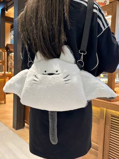 Nuovo zaino multifunzionale dalla forma creativa di razza manta, borsa a tracolla carina per ragazze, borsa a spalla casual a forma di animale cartoni animati, portamonete e porta cellulare personalizzati, borsa per il makeup e i fazzoletti da donna per feste e regali di compleanno