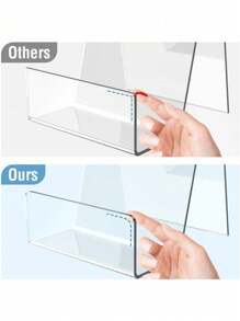 2 pièces/6 pièces Supports de livre en acrylique - Supports d'affichage contemporains élégants et transparents comme du cristal pour mettre en valeur les livres, magazines, menus, albums photos - Parfait pour la maison, le bureau ou un usage commercial