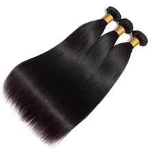 15A Brazilian Straight Bundles Human Hair (20 22 24 Inch)  Unprocessed Straight Human Hair Quick Weave Hair 3 Bundles Thick Remy Virgin Hair Extensions Natural Color - Natural Black - View 7