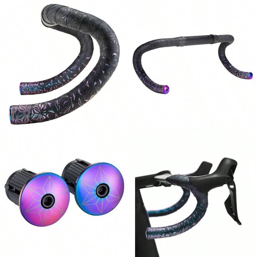 SUPACAZ Super Sticky  2.5 Mm Bicycle Handlebar Tape Star Fade Oil Slick