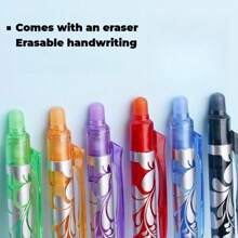Colorful Erasable Ballpoint Pens 0.5mm Fine Tip Smooth Writing Retractable Pens With Ergonomic Oval Barrel Ideal For School Office High Quality Gift For Students Teachers Unique Gel Ink Pens For Notes Documents Back To School