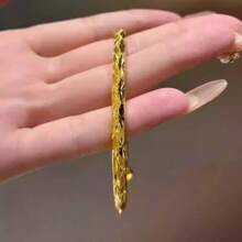 1pc 18k Gold Plated Open Baby Breath Bracelet, Adjustable For Women Casual Everyday Wear, High-End Artisan Style Bracelet, Fashion Minimalist