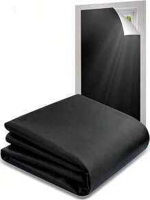 Cortinas opacas plateadas, aislantes del calor, autoadhesivas, de doble cara, para dormitorio, dormitorio universitario, viajes