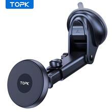 TOPK D48X Magnetic Car Phone Holder Mount, Powerful Magnetism Premium Quality Support Single-Hand Operation Metal Hook Magnetic Car Phone Mount, Powerful Magnetism Premium Quality Support Single-Hand Operation Metal Hook Magnetic Phone Holder For Car - Black - View 2