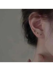 2/4/8 أزواج من أقراط الأذن ذات الزركونيا المكعبة الكلاسيكية السوداء والبيضاء - غير مسببة للحساسية، للنوم، طلاء سبيكة النحاس خالي من النيكل، مجوهرات متعددة الاستخدامات للأعياد والاستخدام اليومي، مناسبة لجميع المواسم