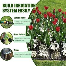 Flat Soaker Hose 100ft, Garden Hose With Heavy Duty Double Layer Design, Drip Irrigation Hose Saves 80% Water, Leak Proof Sprinkler Hose For Garden, Lawn, Vegetable Plot (50ft X 2) - 25英尺 - 查看 3