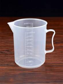 1pc Plastic Measuring Cup With Scale, Household Scale Cup, Kitchen Liquid Measuring Cup, Multi-Function Baking Cooking Measuring Cup, Kitchen Essential Tools, Kitchen Supplies, Household Supplies