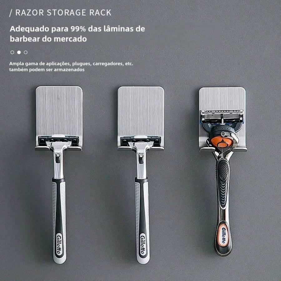 Razor Holder For Prestobarba Razor Blade In Stainless Steel With 3M Tape - Bạc - Xem 1