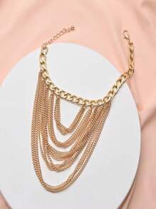 1pc Fashion High Heel Decoration Accessory, Multilayer Tassel Anklet For Women, DIY Decor Shoe Chain, Removable Anklet Accessory