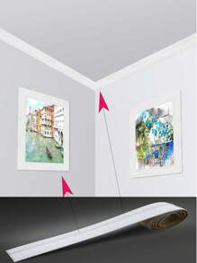 Peelable Sticker Base, Home Decoration Self-Adhesive Floor Base Sticker, Special Design Skirting Sticker, PVC Material Wall Sticker, Waistline Sticker