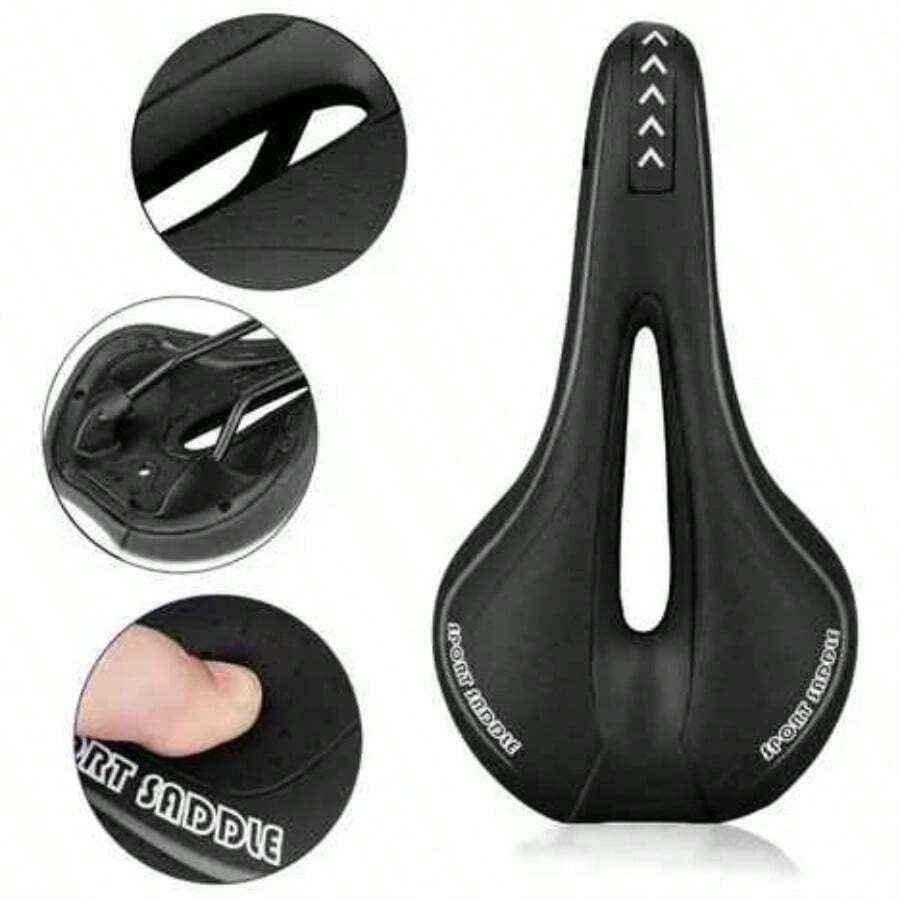 Lecute Bic Ergonomic Prostatic Waterproof Bicycle Seat - Black - View 1
