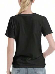 Comfortable Edition Men'z Cotton T-Zhirt-Soft, Breathable And Loose, Suitable For All Seasons-Premium, Regular And Halloween Funny CatVintag High Quality Cotton Natural And Breathable Cartoon Printed T-Zhirt  Hip-Hop Style T-Shirt-10205-TMZCN TRADING LIMITED - Black - View 3