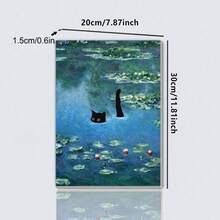 1 bức tranh trang trí hình mèo trên hoa súng sáng tạo, tranh vải sơn dầu chống thấm nước cho phòng khách và phòng ngủ, không khung, áp phích - Nhiều màu - Xem 7