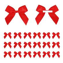 10Pcs/20pcs/50pcs Lavender Satin Ribbon Bows 2" Self Adhesive Satin Bows For Gift Wrapping Premade Satin Bows With Double-Sided Tape For Making Crafts Baby Shower Birthday Party Wedding Decorations