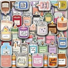 Bộ 50 miếng dán nến thơm chống thấm nước dễ thương cho bình nước máy tính xách tay ván trượt sổ lưu niệm phụ kiện, đồ dùng học tập, trở lại trường - Nhiều màu - Xem 3